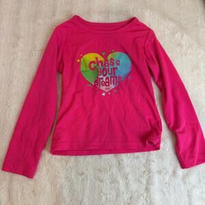 Skechers Active Hot Pink Long Sleeve Tech Shirt Rashguard Girls 5 5T
